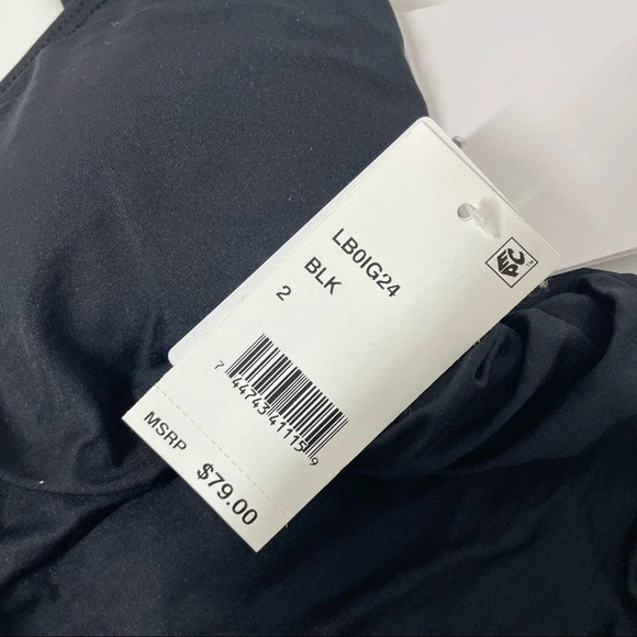 NEW La Blanca Island Goddess Lingerie One Piece Swimsuit Solid Black Size 2 - Picture 6 of 8